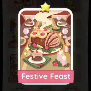 S4 Festive Feast - Monopoly Go 1 Star Sticker ★ (1 pcs)