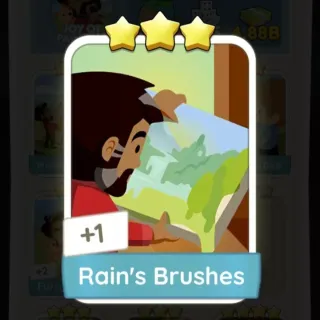 S8 Rain's Brushes - Monopoly Go 3 Star Sticker ★★★ (1 pcs)