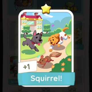 S3 Squirrel! - Monopoly Go 1 Star Sticker ★ (1 pcs)