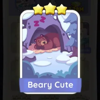 S9 Beary Cute - Monopoly Go 3 Star Sticker ★★★ (1 pcs)