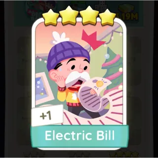 S5 Electric Bill - Monopoly Go 4 Star Sticker ★★★★ (1 pcs)