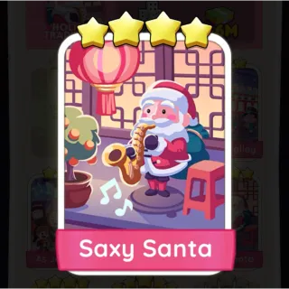 S11 Saxy Santa - Monopoly Go 4 Star Sticker ★★★★ (1 pcs)