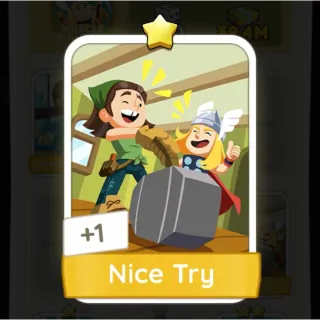 S2 Nice Try - Monopoly Go 1 Star Sticker ★ (1 pcs)