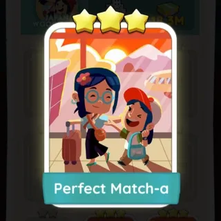 S6 Perfect Match-a - Monopoly Go 3 Star Sticker ★★★ (1 pcs)