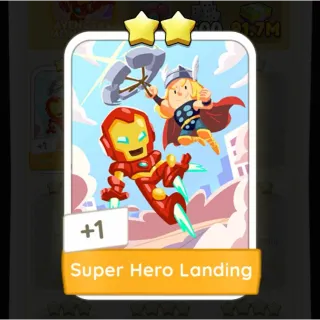 S10 Super Hero Landing - Monopoly Go 2 Star Sticker ★★ (1 pcs)