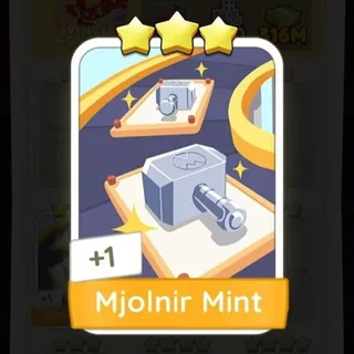 S10 Mjolnir Mint - Monopoly Go 3 Star Sticker ★★★ (1 pcs)