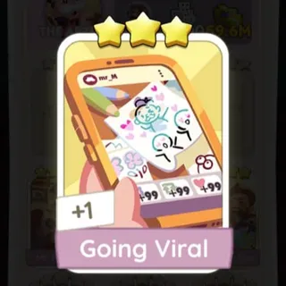 S15 Going Viral - Monopoly Go 3 Star Sticker ★★★ (1 pcs)