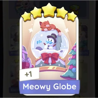 S9 Meowy Globe - Monopoly Go 5 Star Sticker ★★★★★ (1 pcs)