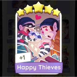 S12 Happy Thieves - Monopoly Go 5 Star Sticker ★★★★★ (1 pcs)