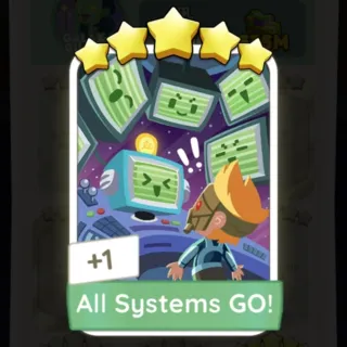 S19 All Systems Go!- MONOPOLY GO 5 STAR STICKER ★★★★★ (1 PCS)