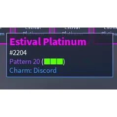 UNUSUAL ESTIVAL PLATINUM A UNIVERSAL
