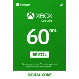 60.00 $BRL XBOX GIFT CARD (BRAZIL)