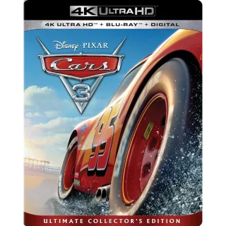 Cars 3 4K iTunes [ FLASH DELIVERY ⚡ ] [ports to MA]