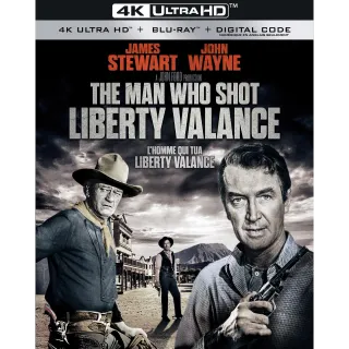 The Man Who Shot Liberty Valance 4K Vudu | iTunes 4K Vudu | iTunes [ FLASH DELIVERY ⚡ ]