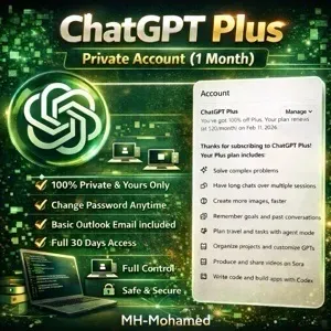 ChatGPT Plus Private Account (1 Month)