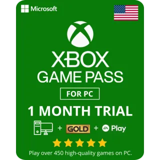 Xbox Game Pass PC - 1 Month TRIAL (USA)