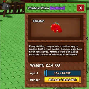 Rainbow Hatched Rhino