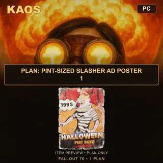 Plan: Pint-Sized Slasher Ad Poster 1 | PC