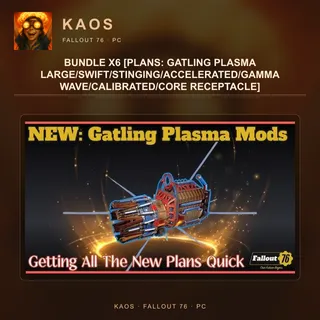 Bundle x6 [Plans: Gatling Plasma Large/Swift/Stinging/Accelerated/Gamma Wave/Calibrated/Core Receptacle]