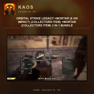 Orbital strike legacy +Mortar (6 On Impact) (Collectors Item) +Mortar (Collectors Item) 3 in 1 bundle 