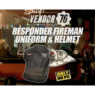Responder fireman Uniform+helmet set