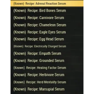 Serum Mutation Recipe Bundle All 19
