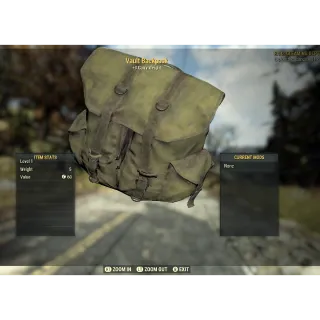 Vault backpack  yellow  colour  dev room apparel item collector 