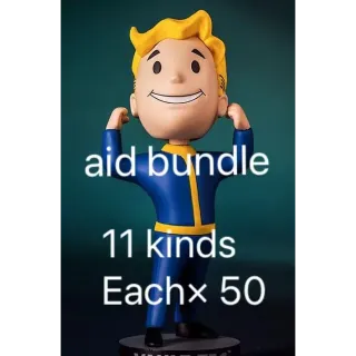  Aid bundle 11 kinds x50 (Coffee,Blood Pack,Sugar,X-Cell,Bobblehead*7 kinds)