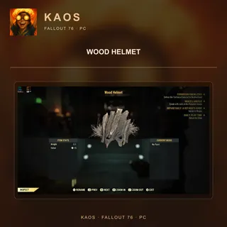 wood helmet 