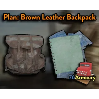 dev plan brown leather backpack work