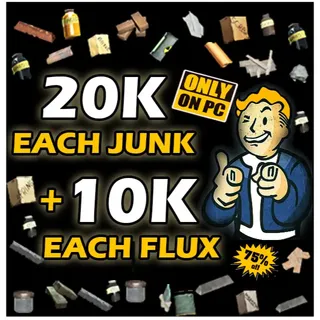 junk 20k all types 10k each flux