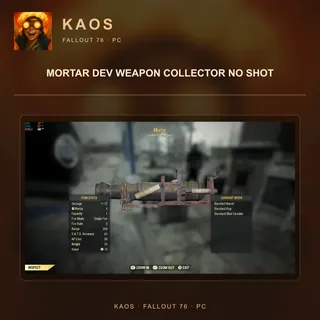 Mortar dev weapon collector no shot 