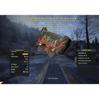 uny atom cats paint legacy (Perfect set) T-60： Unyielding /ap / sentinel  5/5