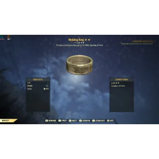 wedding ring 1+ luck  cav