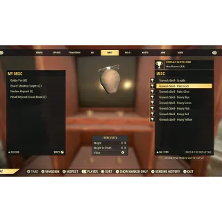 8 x set  pack Unique Misc Item: Firework Shell - 