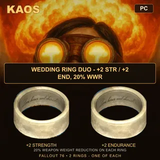 Wedding Ring Duo - +2 STR / +2 END, 20% WWR | PC