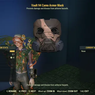 Vault 94 Camo armor mask