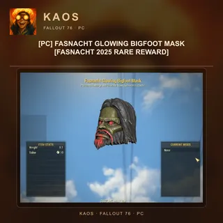 [PC] Fasnacht Glowing Bigfoot Mask [Fasnacht 2025 rare reward]