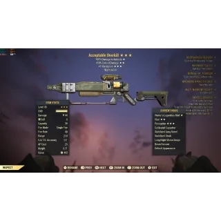 acceptable overkill legacy