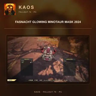 Fasnacht Glowing Minotaur Mask 2024