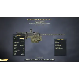 UNIQUE Rare 4 star   Wounding ★★★★ | Quad, Rapid, Wounding .50 Cal Machine Gun | • 4 Star • Leve