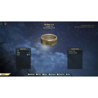 old ring  1+ strength 50 fall damage