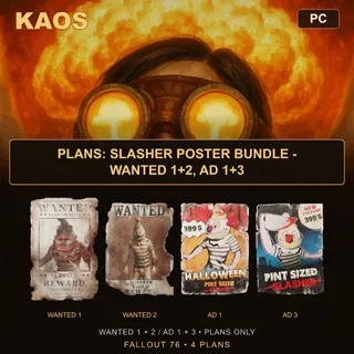Plans: Slasher Poster Bundle - Wanted 1+2, Ad 1+3 | PC