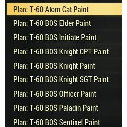 Plan: T-60 BoS Paints Set 