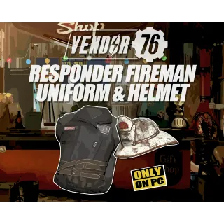Responder fireman Uniform + helmet set