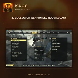 20 collector weapon dev room legacy 