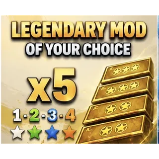 x5  ANY STAR 1 2 3 4 mod legendary   mod choise