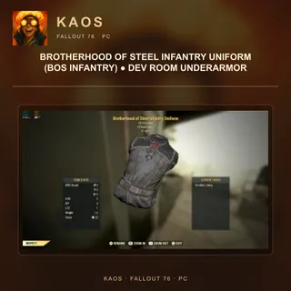 Brotherhood of Steel Infantry Uniform (BoS Infantry) ● Dev Room Underarmor