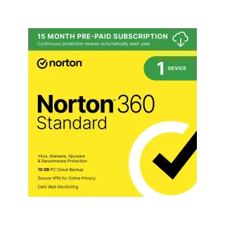 Norton 360 Standard (1 device) 15 months