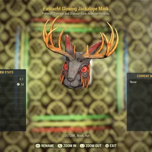 Glowing Jackalope Mask
